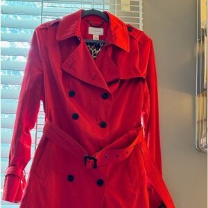 Red trench coat size XL